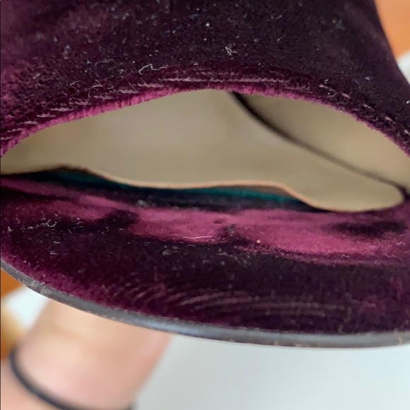 Ann Taylor Hayden Italian Velvet Heeled Mule -Wine - Picture 6 of 6
